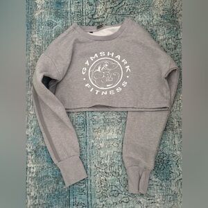 Gymshark Gray Cropped Sweatshirt